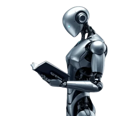 automation hunter reading a book